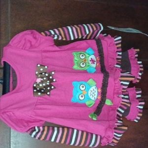 Rare Editions 2-piece girls 18M Fuchsia
